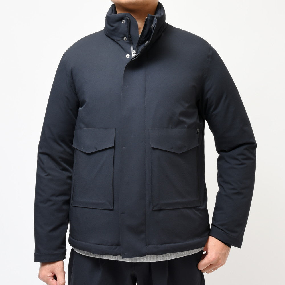 HERNO（ヘルノ） Laminarラミナー ウォーターレペレントストレッチナイロンスタンドカラーダウンブルゾン PI00327UL-12301S
