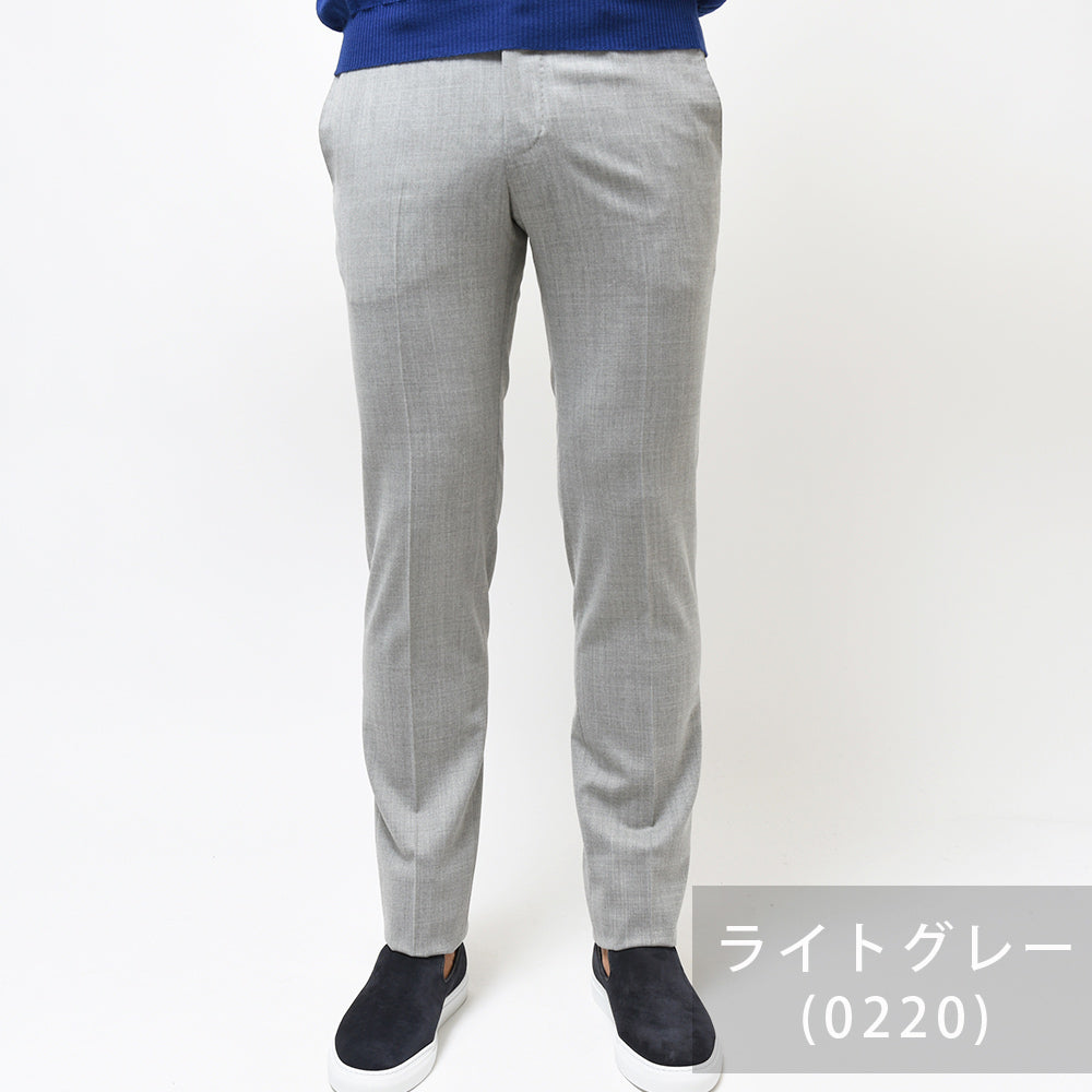 PT TORINO ピーティー トリノ Travel ウォッシャブルライトテクノウールフランネル ストレッチ ノープリーツ ドレスパンツ SUPERSLIM FIT