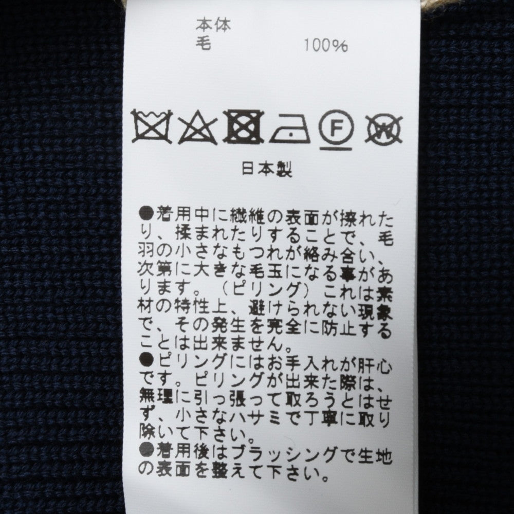 V::loom（ヴイルーム） メリノウールワッフルリブクルーネックニットソー 206-65407