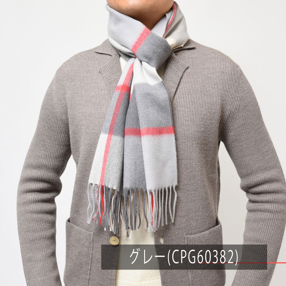 Joshua Ellis（ジョシュア エリス） カシミアオーバーチェックマフラー CHECK