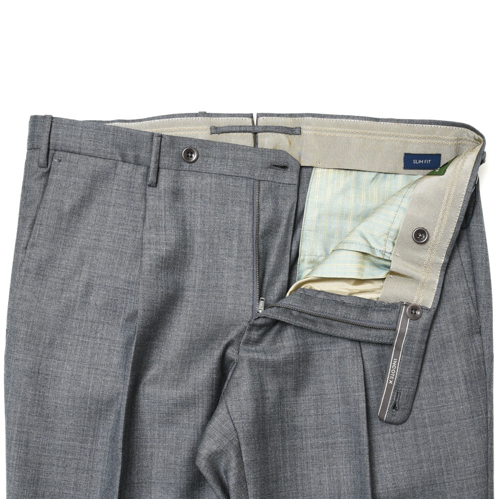 INCOTEX（インコテックス） SLIM FIT SUPER100'sウールシャークスキン1プリーツテーパードパンツ 1T0031-1010A