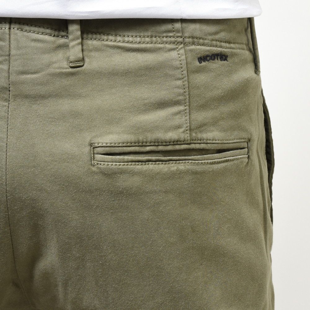 INCOTEX SLACKS（インコテックス スラックス） TAPERED FIT ガーメントダイストレッチコットンサテンテーパードパンツ 470-81528(M)