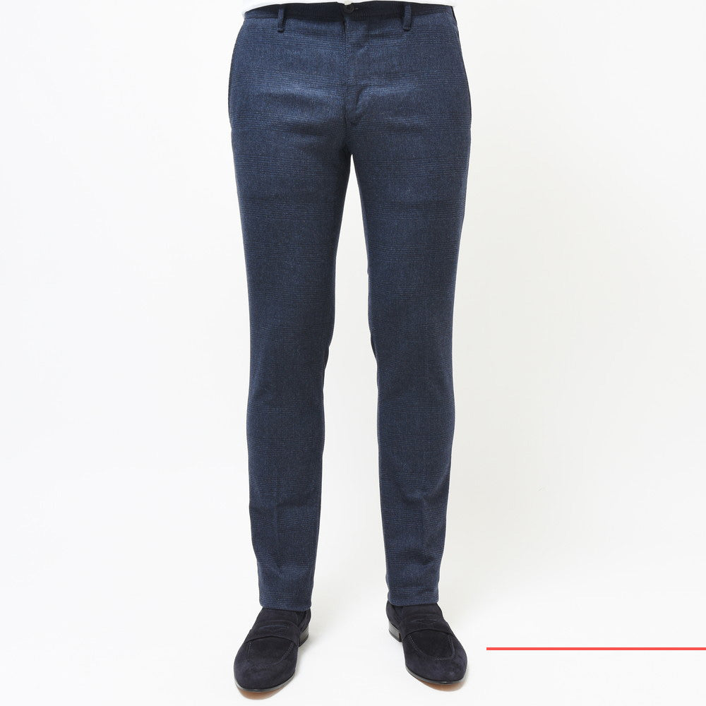 INCOTEX SLACKS（インコテックス スラックス） SLIM FIT ウォッシュドストレッチウールグレンチェックテーパードパンツ 470-81583(M)