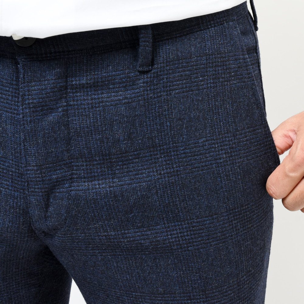 INCOTEX SLACKS（インコテックス スラックス） SLIM FIT ウォッシュドストレッチウールグレンチェックテーパードパンツ 470-81583(M)