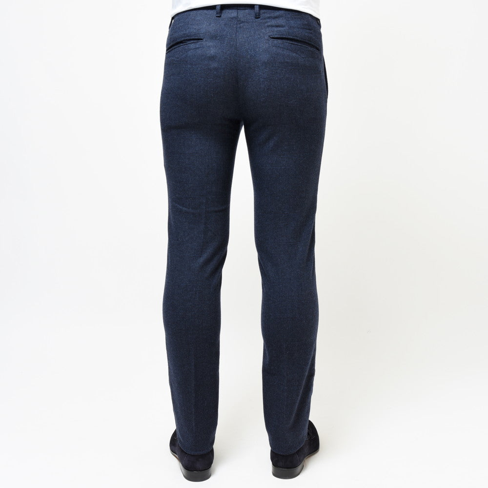 INCOTEX SLACKS（インコテックス スラックス） SLIM FIT ウォッシュドストレッチウールグレンチェックテーパードパンツ 470-81583(M)