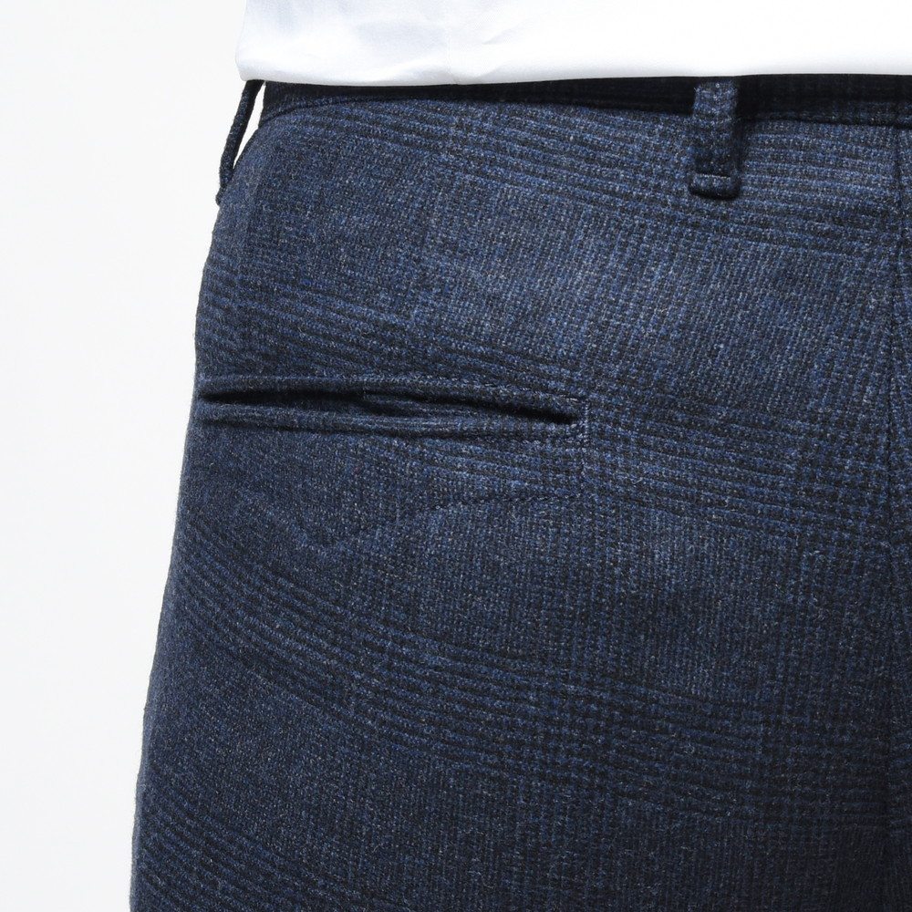 INCOTEX SLACKS（インコテックス スラックス） SLIM FIT ウォッシュドストレッチウールグレンチェックテーパードパンツ 470-81583(M)