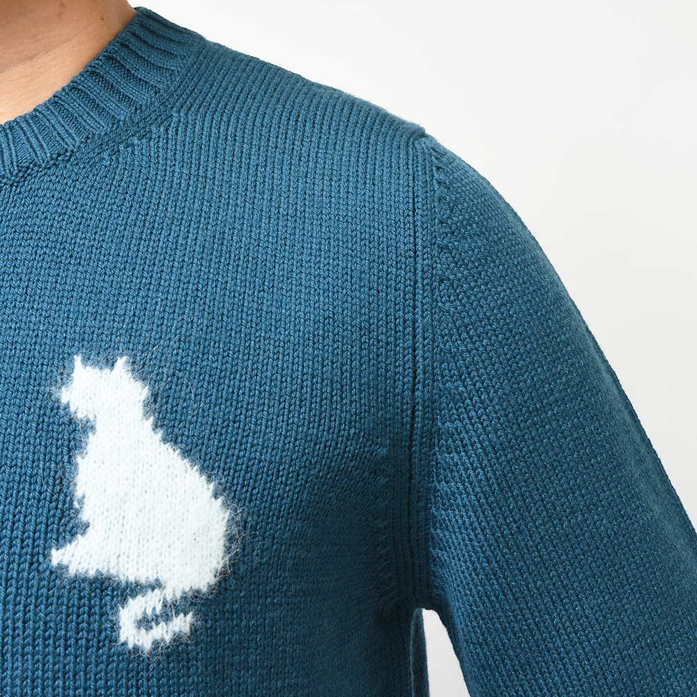 PT TORINO ピーティー トリノ ウール ミドルゲージ キャット クルーネック ニット