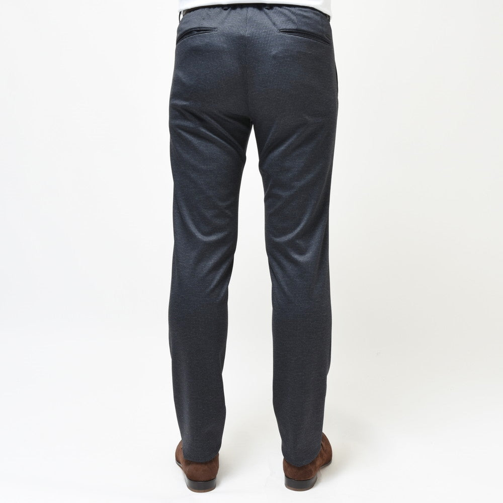 INCOTEX（インコテックス） SLIM FIT ウォッシャブルテクノウールジャージハウンドトゥーステーパードシャーリングパンツ 470-81560