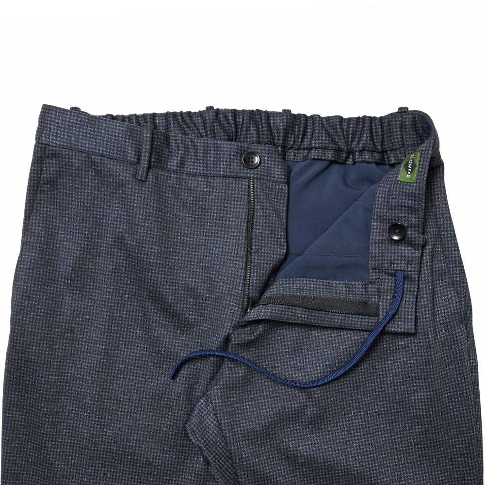 INCOTEX（インコテックス） SLIM FIT ウォッシャブルテクノウールジャージハウンドトゥーステーパードシャーリングパンツ 470-81560