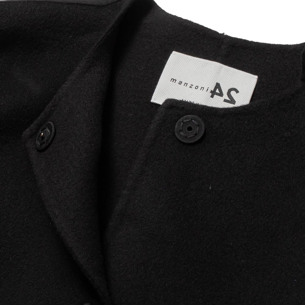 manzoni24(マンゾーニ)<BR>23M1204/DB1 ウールカシミア ノーカラーコート