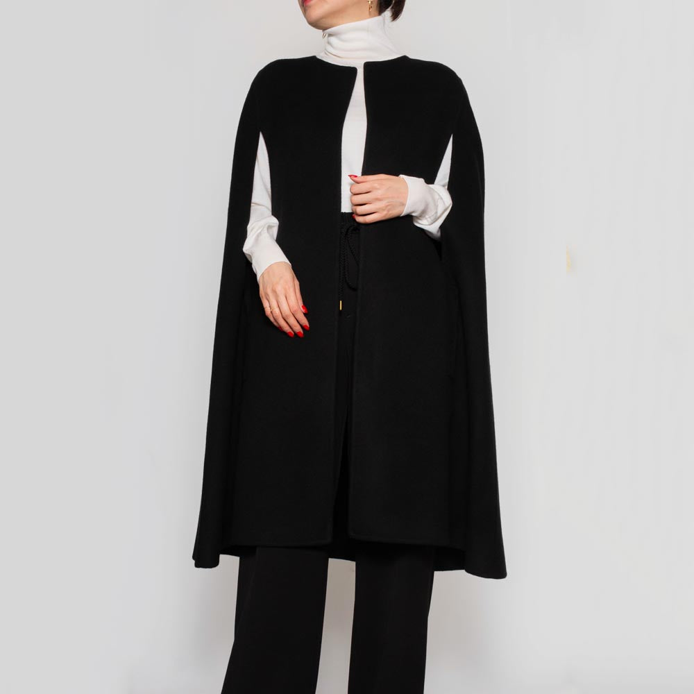 manzoni24(マンゾーニ)<BR>23M429/DB1 ウールカシミア ノーカラーコート