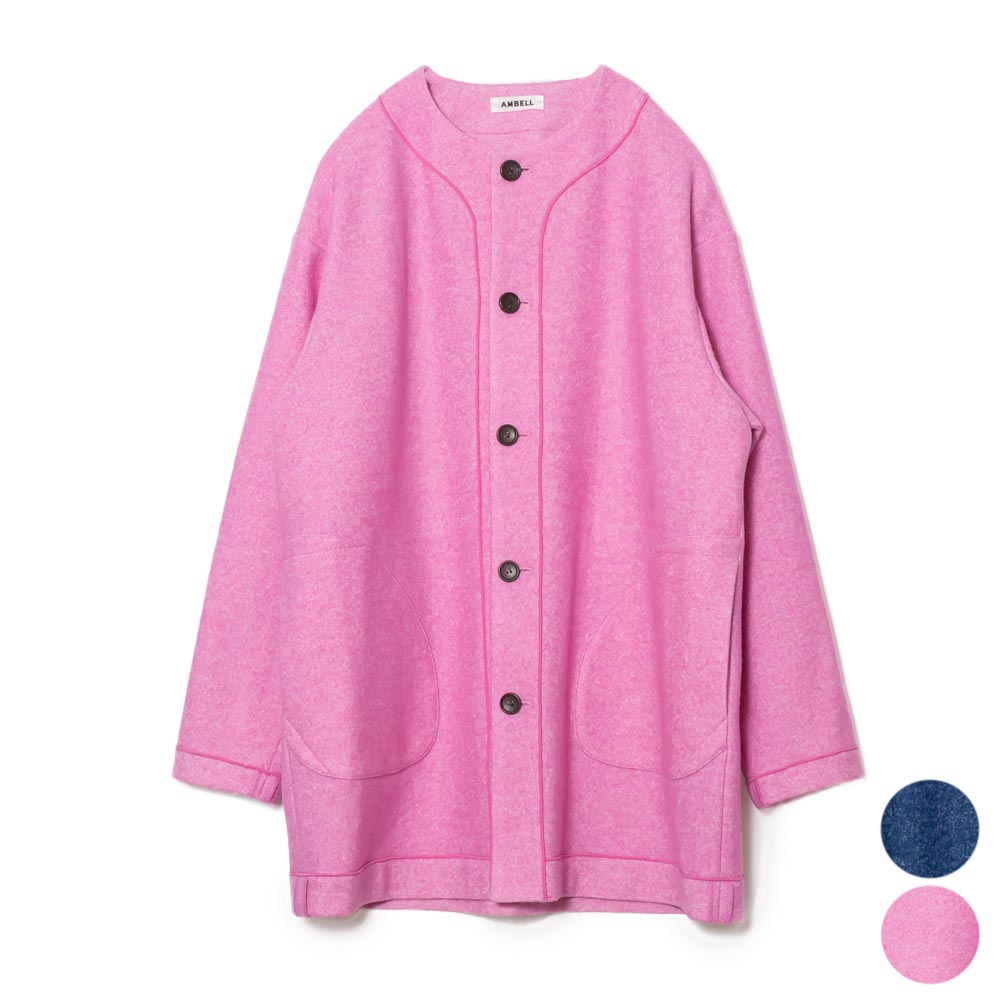 AMBELL(アンベル)<BR>00055-2 メランジ ノーカラージャケット