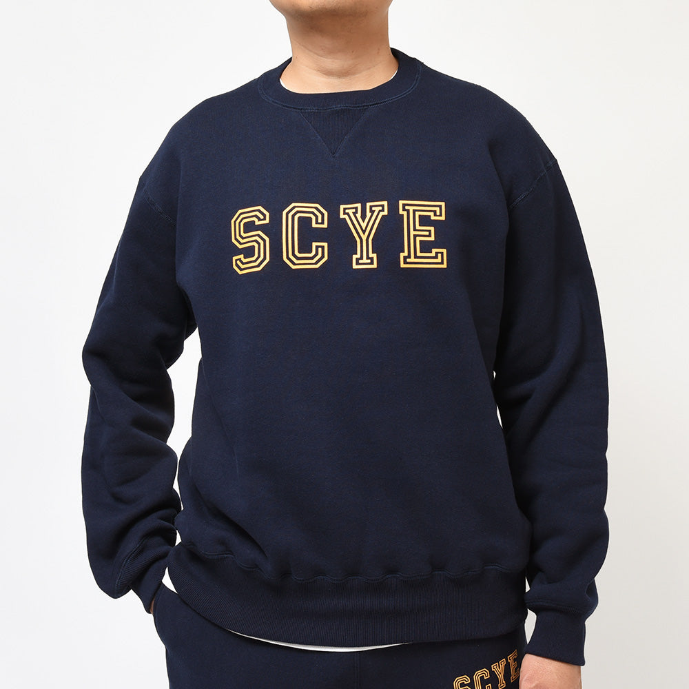 SCYE BASICS サイベーシックス コットン 裏起毛 セットアップ対応 クルーネック スウェット