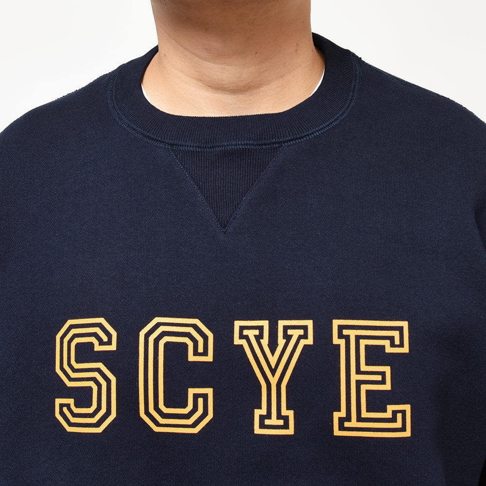 SCYE BASICS サイベーシックス コットン 裏起毛 セットアップ対応 クルーネック スウェット