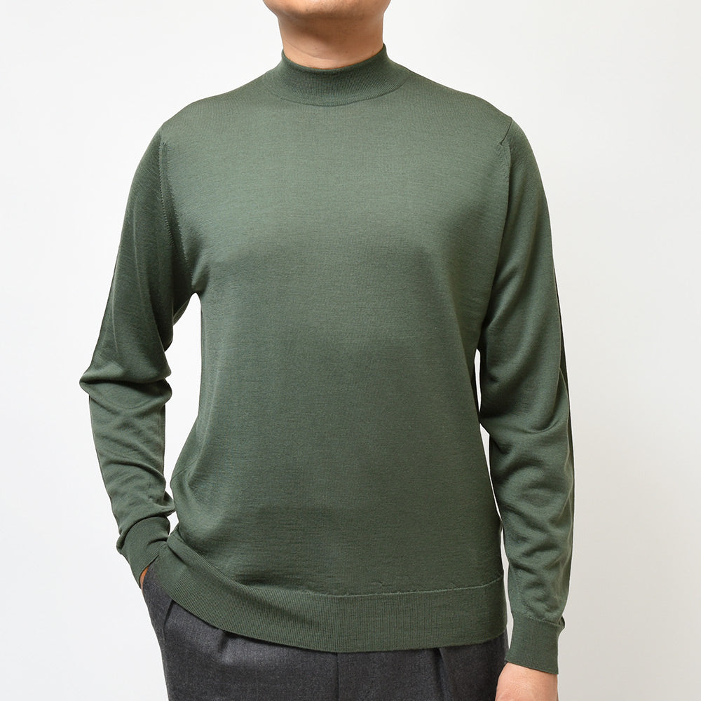 JOHN SMEDLEY ジョンスメドレー KILDAY メリノウール 30ゲージ モックネック ニット MODERN FIT