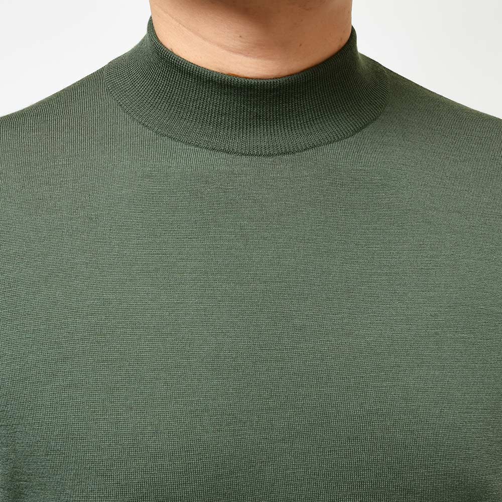 JOHN SMEDLEY ジョンスメドレー KILDAY メリノウール 30ゲージ モックネック ニット MODERN FIT