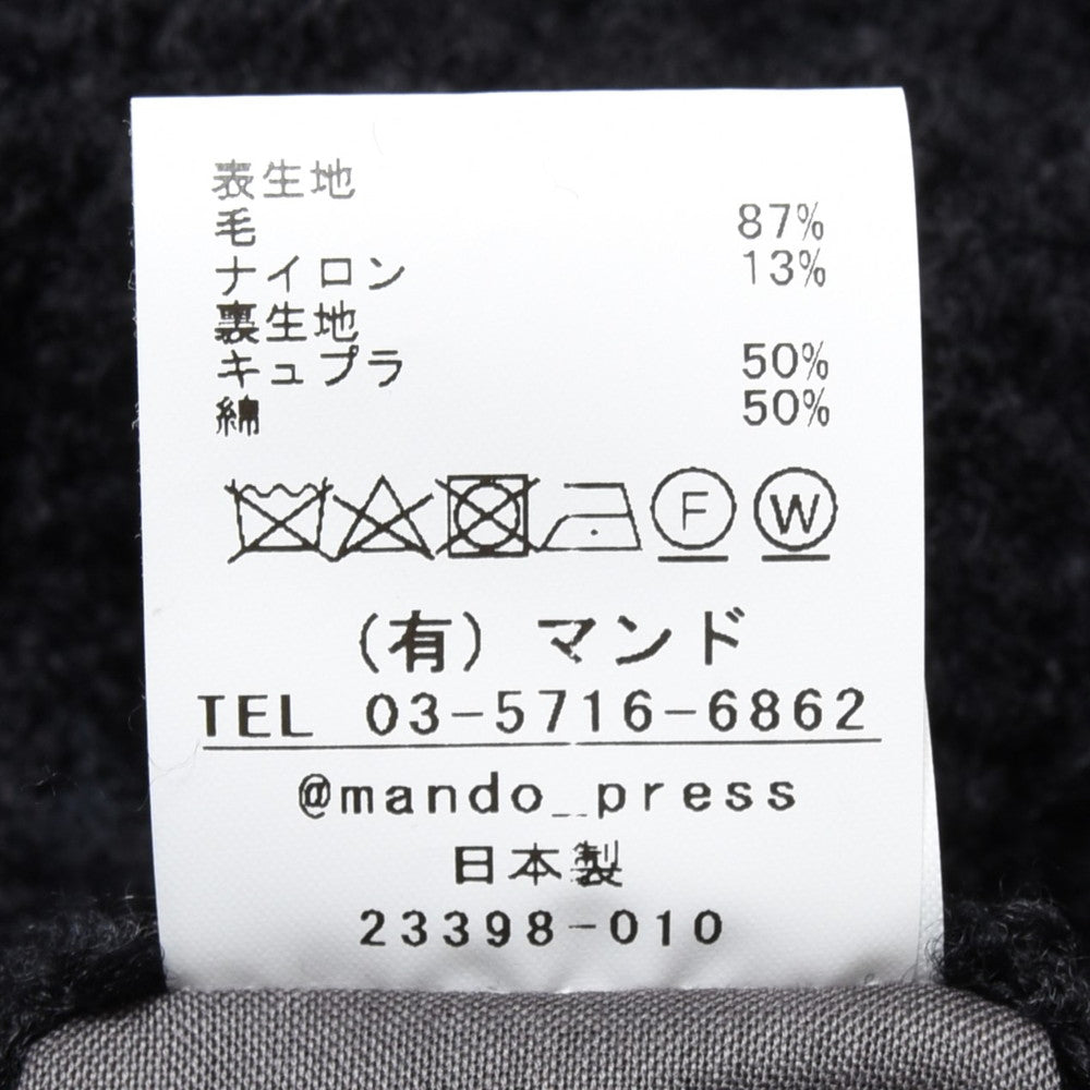 mando（マンド） ウールナイロンブークレシャーリングワイドパンツ 23398-010