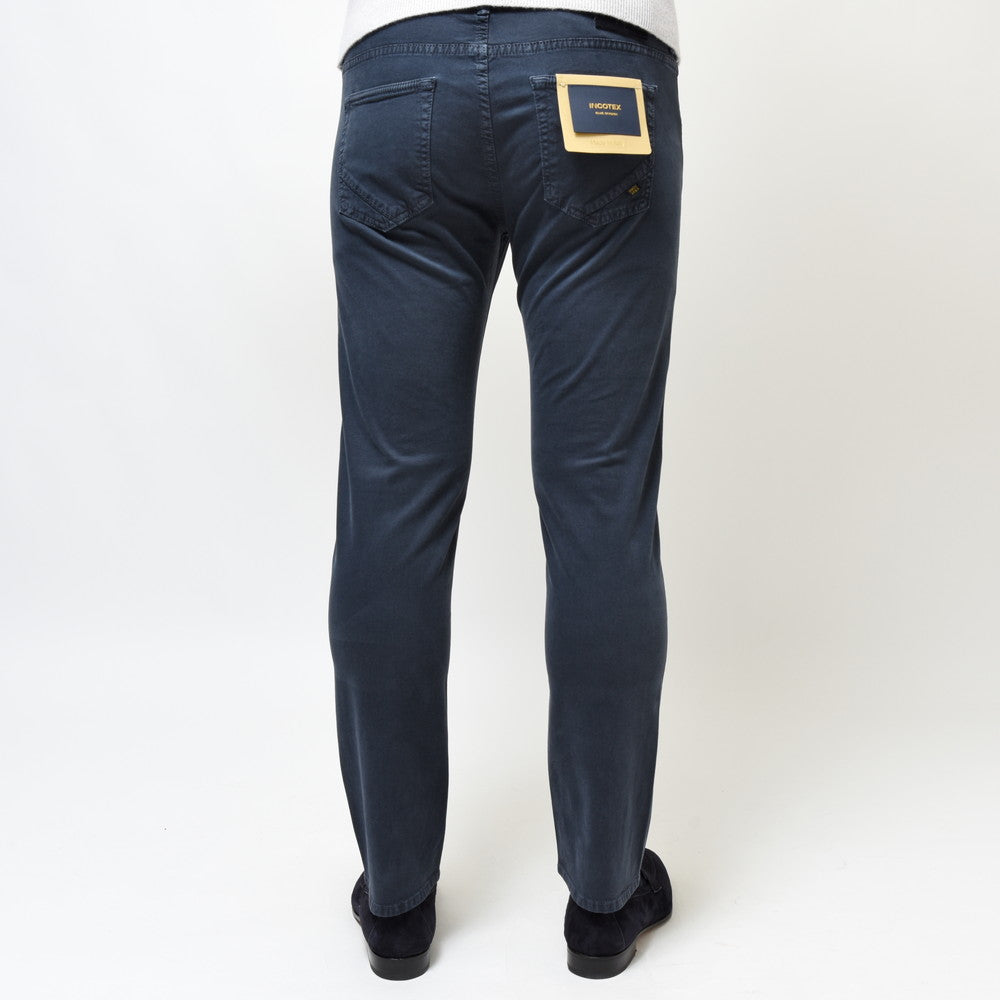 INCOTEX BLUE DIVISION（インコテックス ブルーディヴィジョン） Slim Fit ガーメントダイコットンストレッチピケスリムテーパードパンツ 407-81500