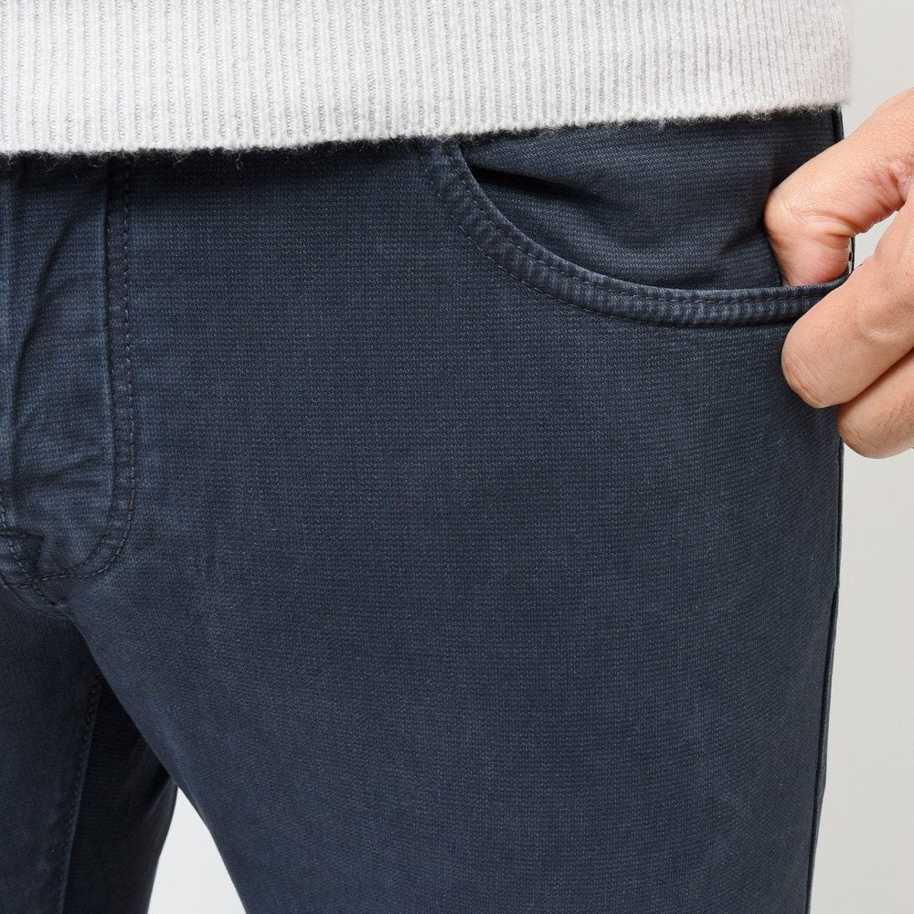 INCOTEX BLUE DIVISION（インコテックス ブルーディヴィジョン） Slim Fit ガーメントダイコットンストレッチピケスリムテーパードパンツ 407-81500