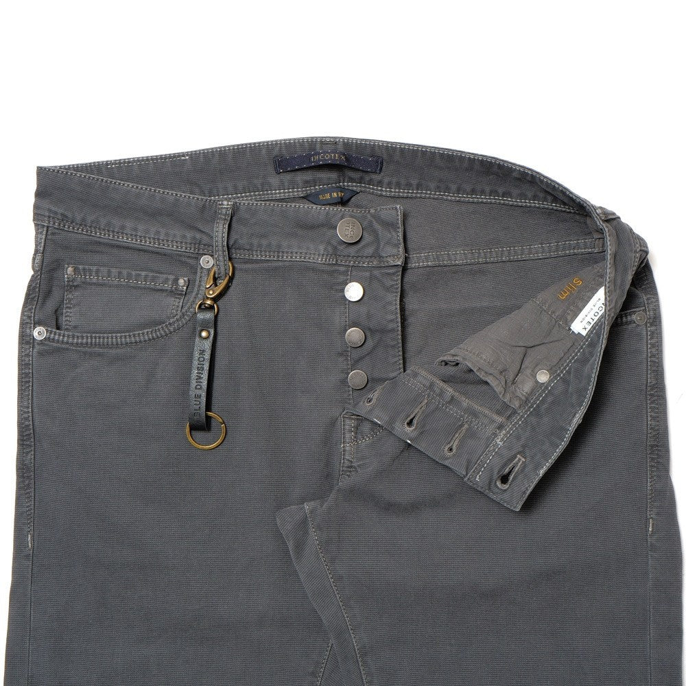INCOTEX BLUE DIVISION（インコテックス ブルーディヴィジョン） Slim Fit ガーメントダイコットンストレッチピケスリムテーパードパンツ 407-81500