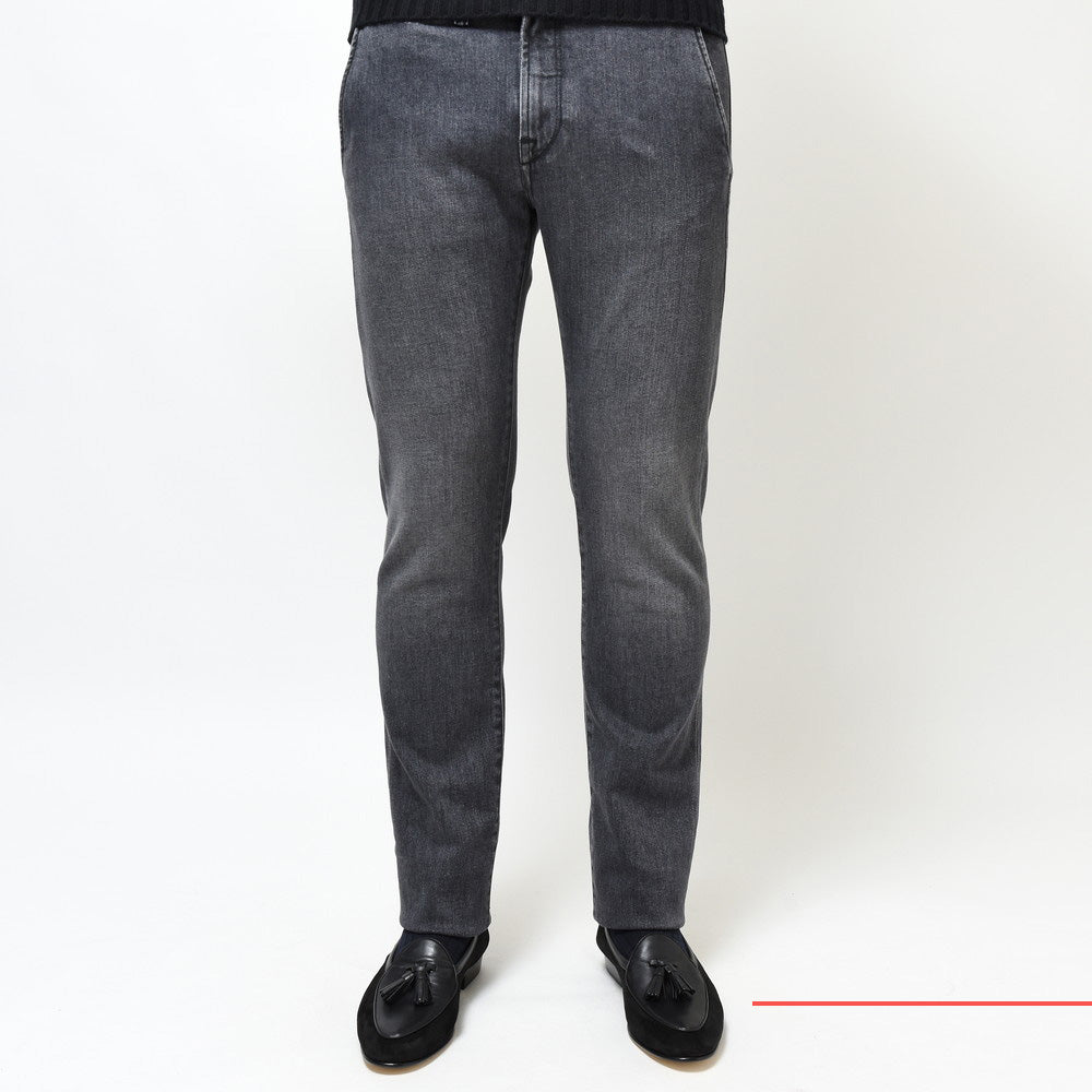 INCOTEX BLUE DIVISION（インコテックス ブルーディヴィジョン） Slim Fit ヴィンテージウォッシュスリムテーパードストレッチデニム（スラントポケット）407-81504