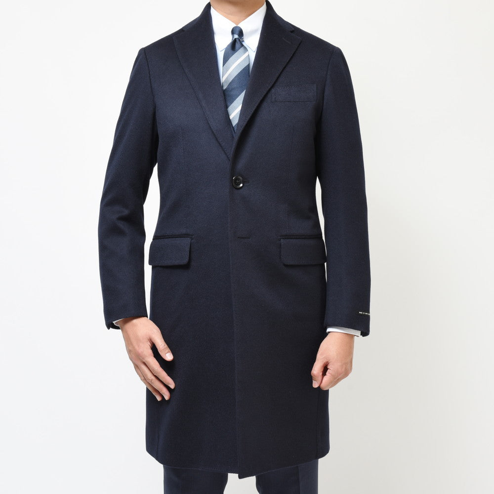 guji（グジ） カシミアフランネルソリッドチェスターフィールドコート(MADE BY RING JACKET / LoroPianaファブリック使用)【秋/冬】