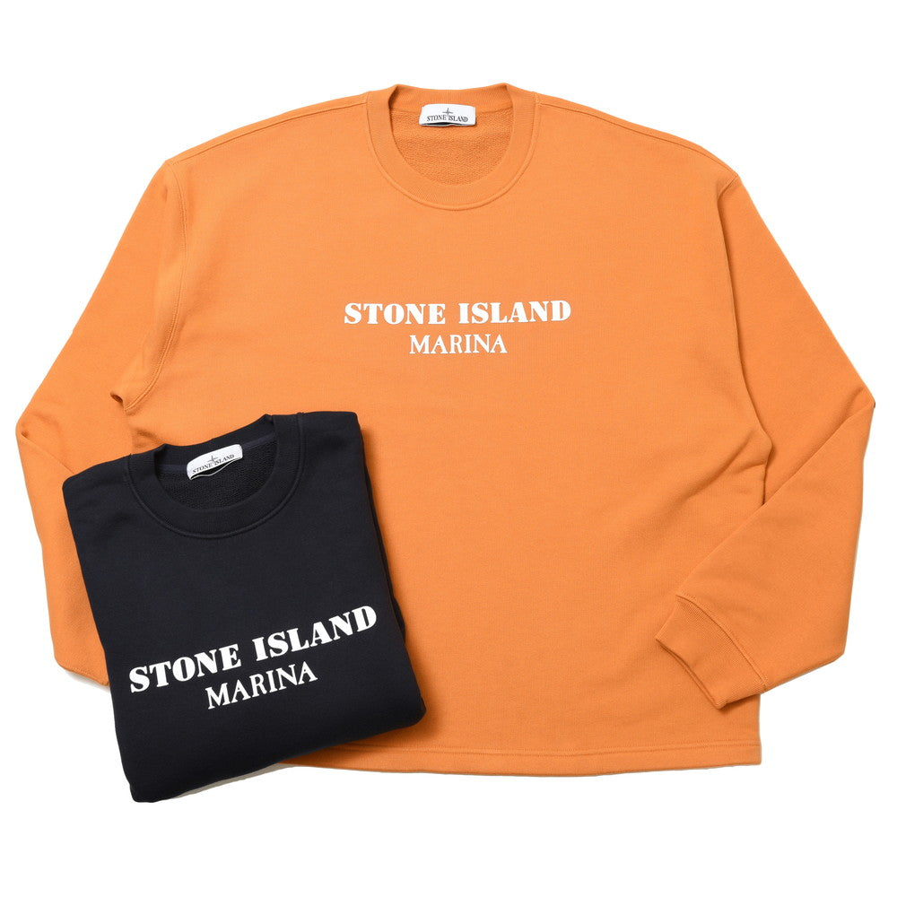 STONE ISLAND(ストーンアイランド) MARINA コットンロゴクルーネックオーバーサイズスウェット 7915671X6