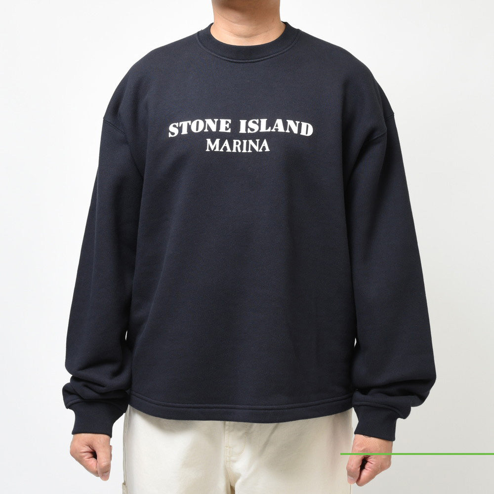 STONE ISLAND(ストーンアイランド) MARINA コットンロゴクルーネックオーバーサイズスウェット 7915671X6