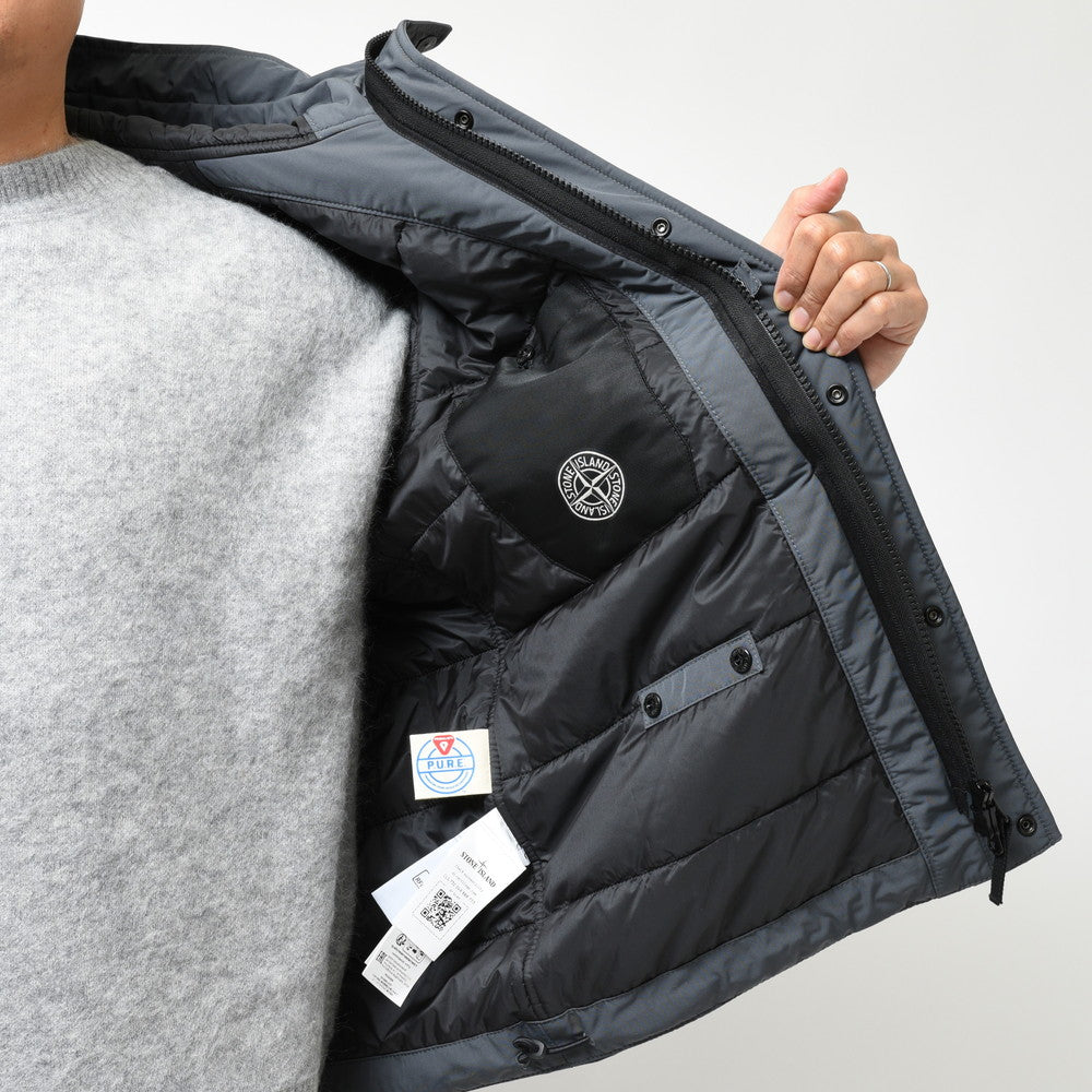 STONE ISLAND(ストーンアイランド) ポリエステルマイクロツイルパデッドフーディブルゾン 791541826