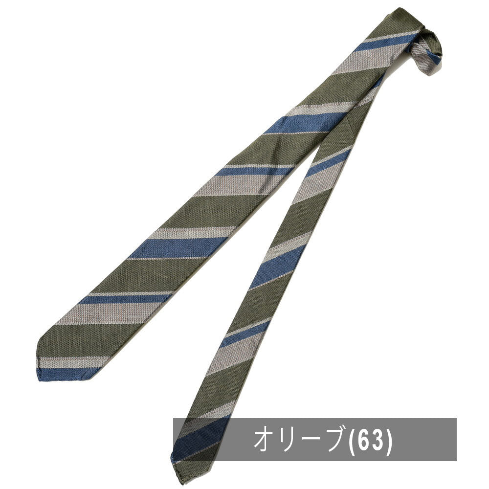 TIE YOUR TIE（タイ ユア タイ） シルクコットンジャガードストライプセッテピエゲタイ 102504