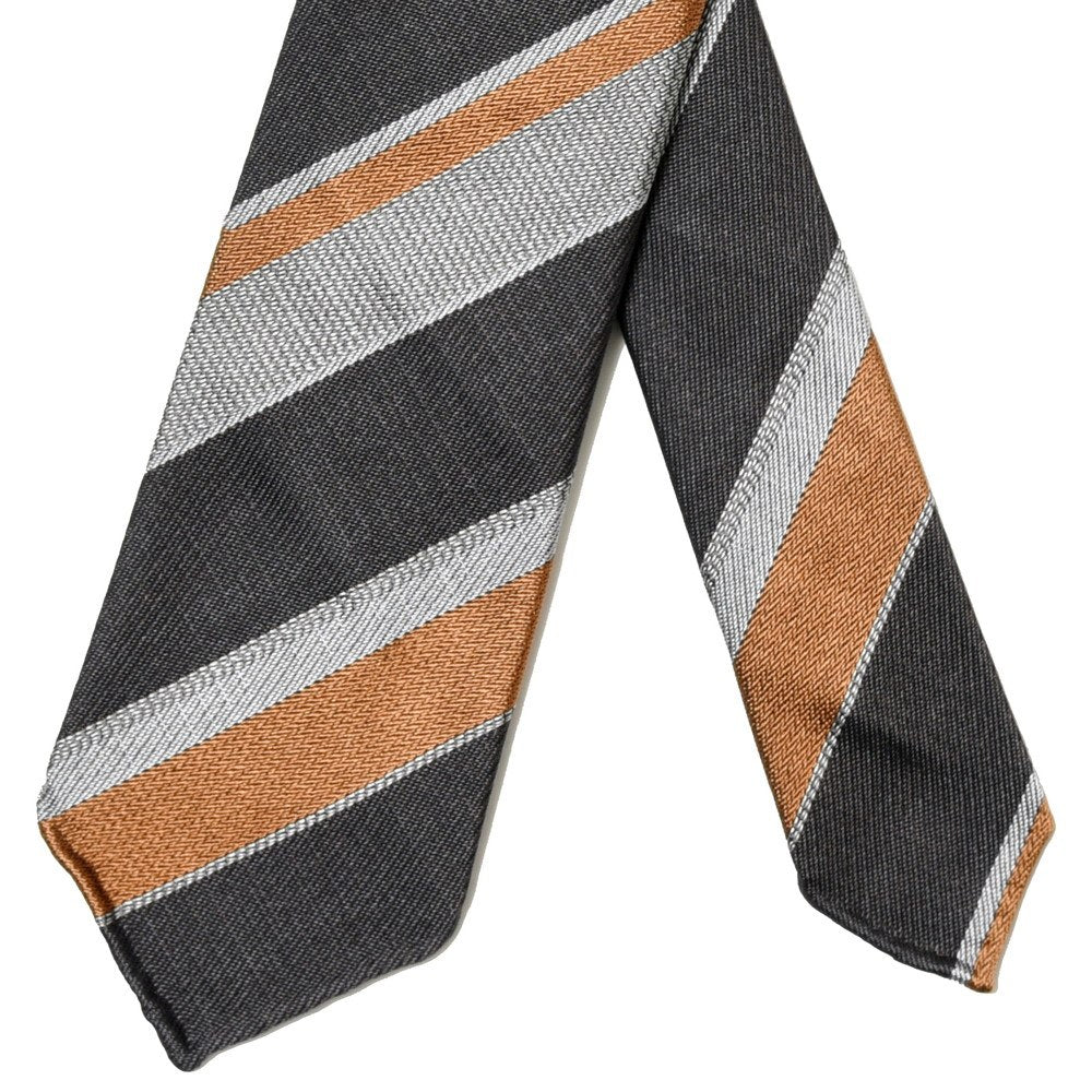 TIE YOUR TIE（タイ ユア タイ） シルクコットンジャガードストライプセッテピエゲタイ 102504