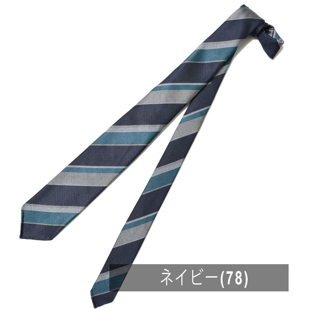 TIE YOUR TIE（タイ ユア タイ） シルクコットンジャガードストライプセッテピエゲタイ 102504