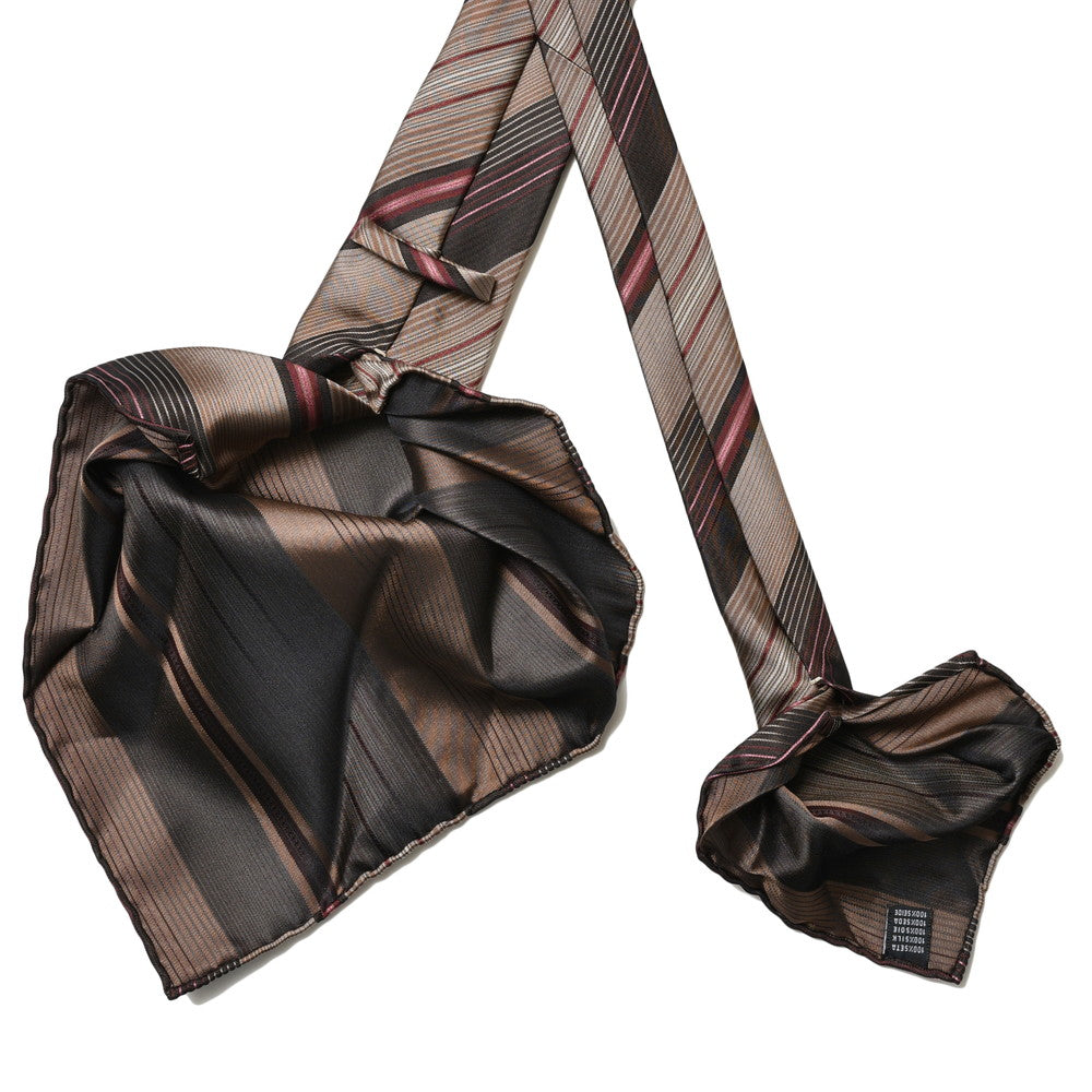 TIE YOUR TIE（タイ ユア タイ） シルクカスケードストライプセッテピエゲタイ 78333