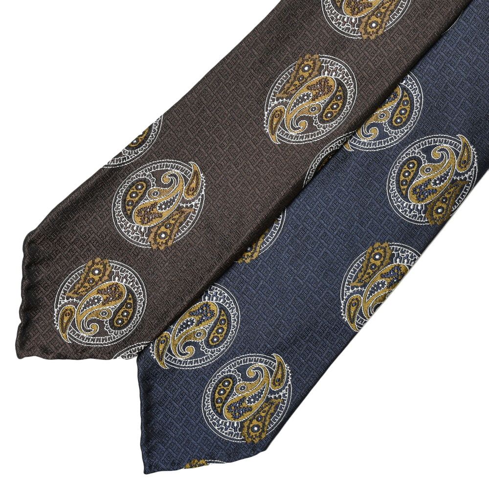 TIE YOUR TIE（タイ ユア タイ） シルクジャガードサークルペイズリーセッテピエゲタイ VE1975