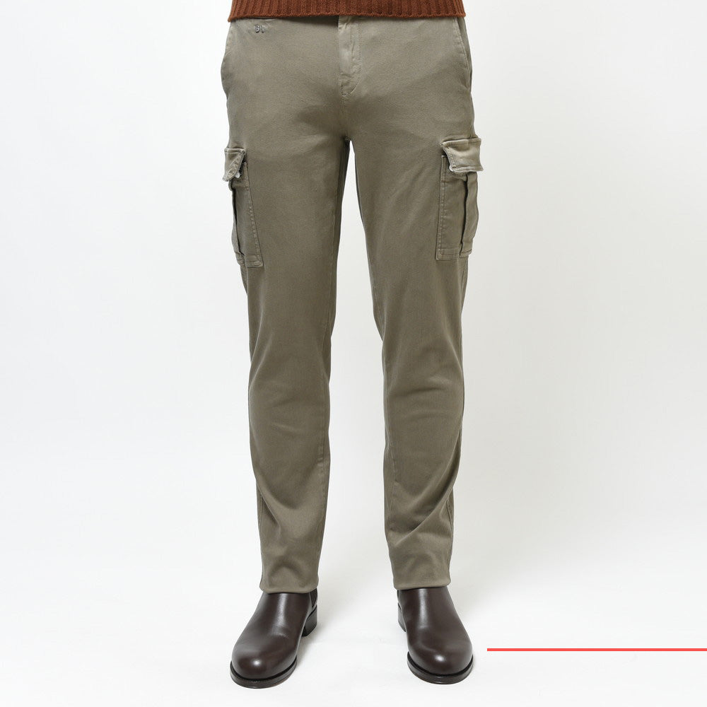 TRAMAROSSA（トラマロッサ） AMERIGOアメリゴ ガーメントダイスーパーストレッチドリルテーパードカーゴパンツ G125/OLD
