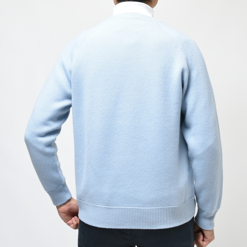 UNPAVED（アンペイブド） ダブルジャガードカシミアクルーネックニット KPAV-01