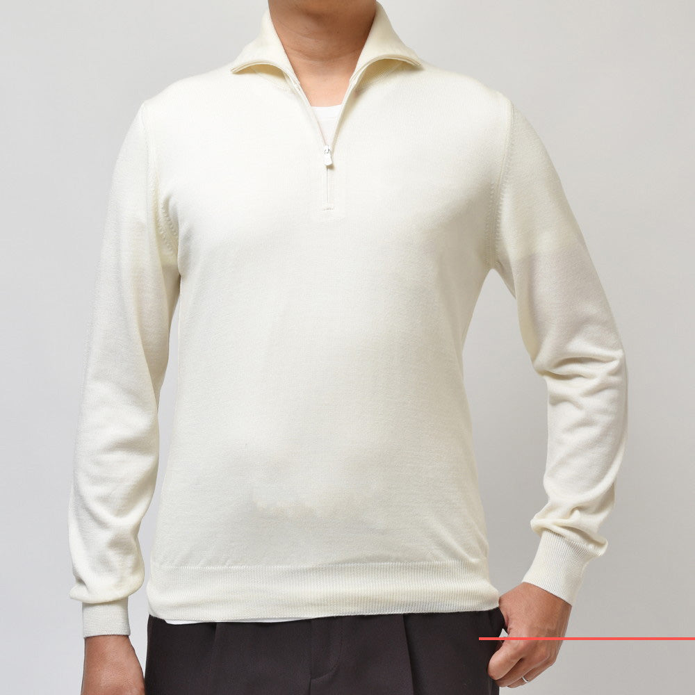 GRAN SASSO（グランサッソ） 12ゲージウールハーフジップロールネックニット 57171/14213