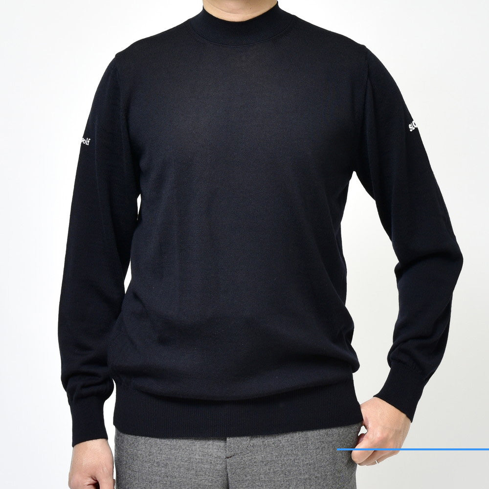 SLOANE（スローン） guji golf別注ハイゲージウォッシャブルウールモックネックニット SL8W535