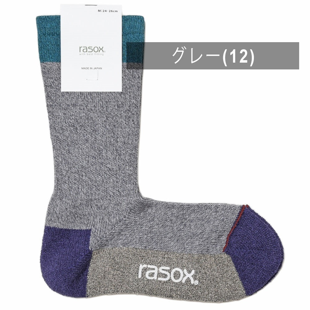rasox（ラソックス） コットンアクリルメランジパネルソックス SP140CR01