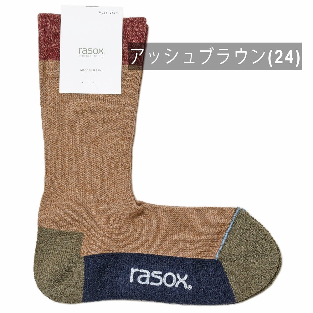 rasox（ラソックス） コットンアクリルメランジパネルソックス SP140CR01