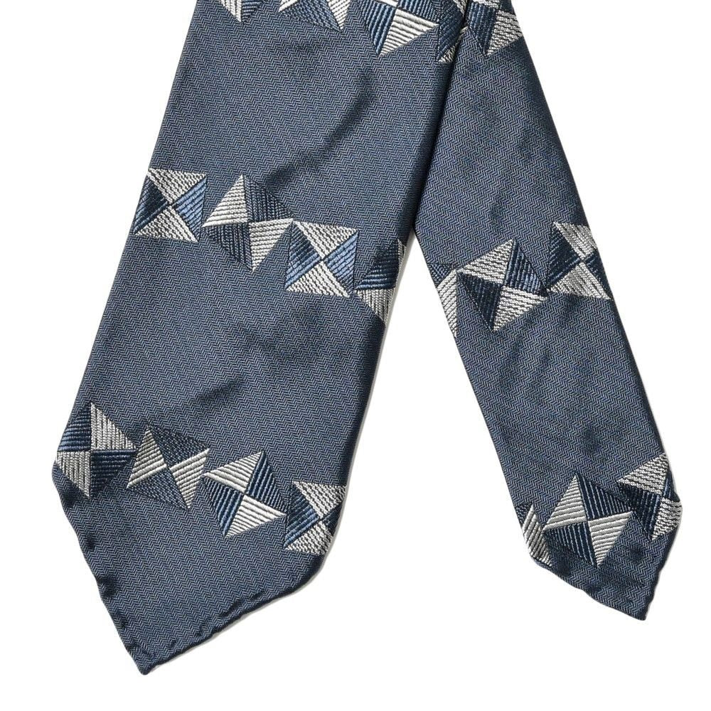 TIE YOUR TIE（タイ ユア タイ） シルクマイクロヘリンボーンスクエアストライプジャガードセッテピエゲタイ VE1158
