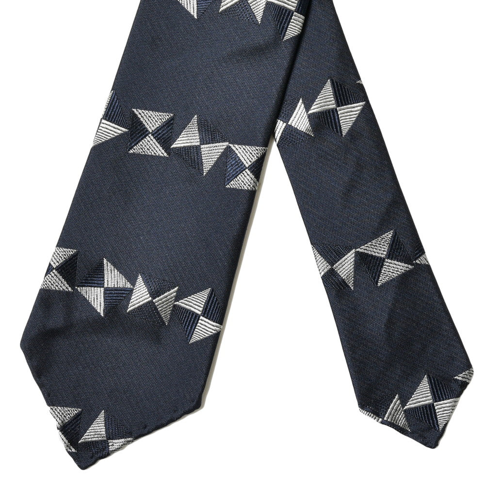 TIE YOUR TIE（タイ ユア タイ） シルクマイクロヘリンボーンスクエアストライプジャガードセッテピエゲタイ VE1158