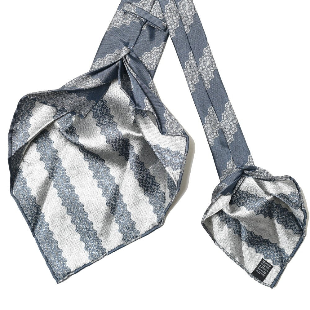 TIE YOUR TIE（タイ ユア タイ） シルクスノーフレークストライプジャガードセッテピエゲタイ VE732