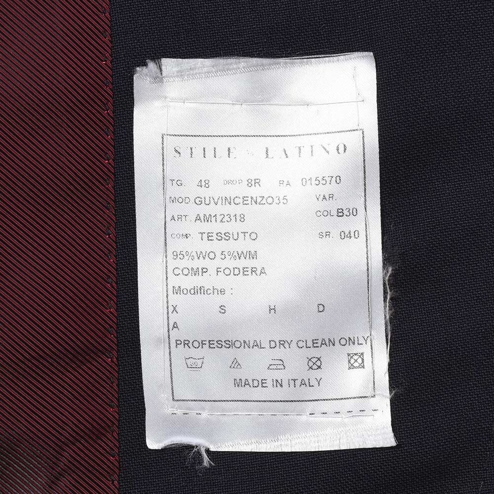 STILE LATINO スティレ ラティーノ ウール モヘヤ ホップサック ゴールドメタルボタン シングル3Bジャケット VINCENZO