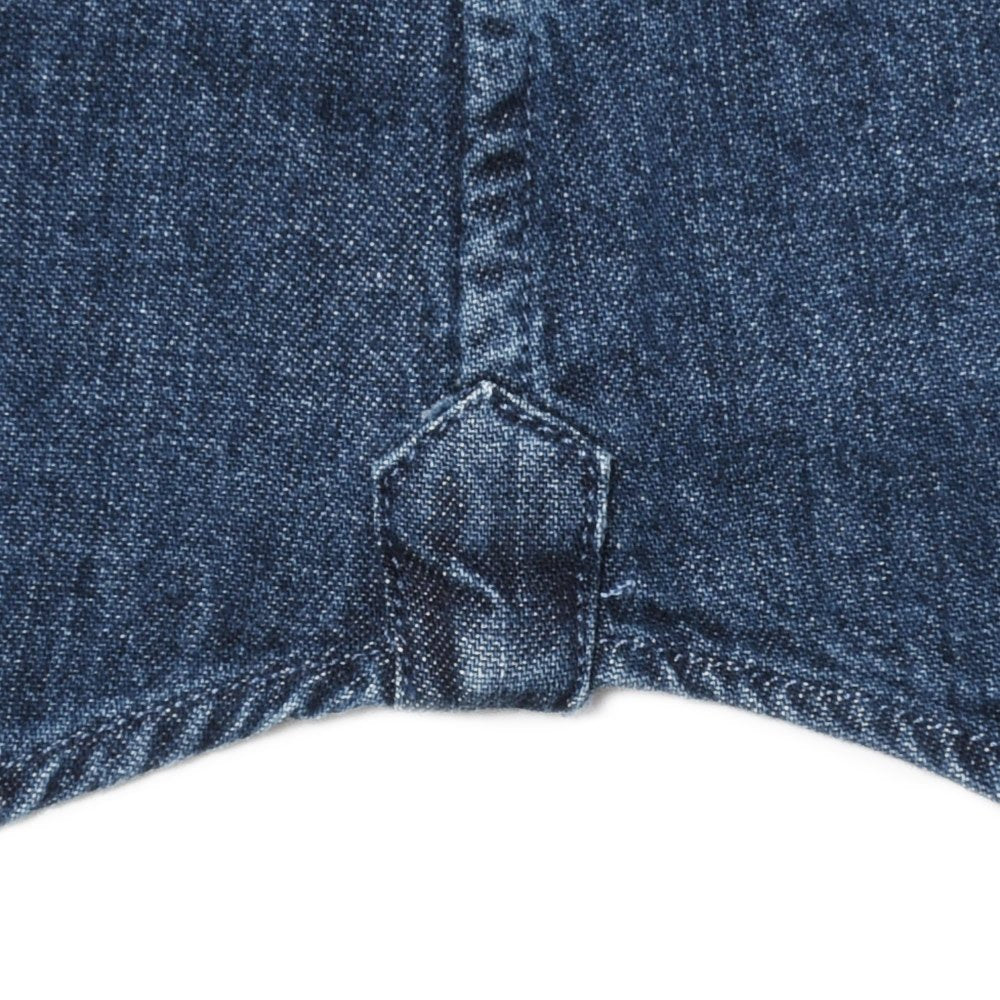 GLANSHIRT（グランシャツ） ウォッシュドコットンデニムウエスタンシャツ 81401(M)