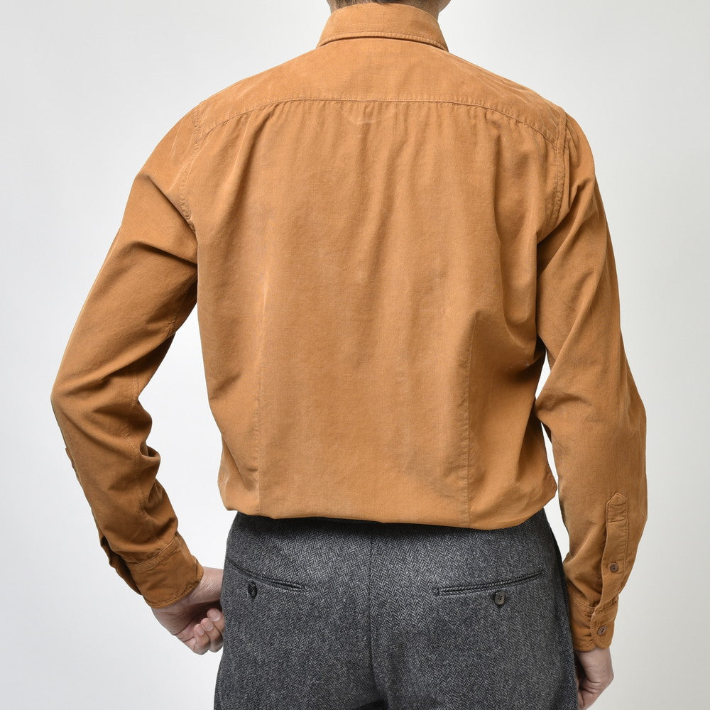 GLANSHIRT（グランシャツ） ガーメントダイコットンコーデュロイカッタウェイワイドカラーシャツ 81422(M)