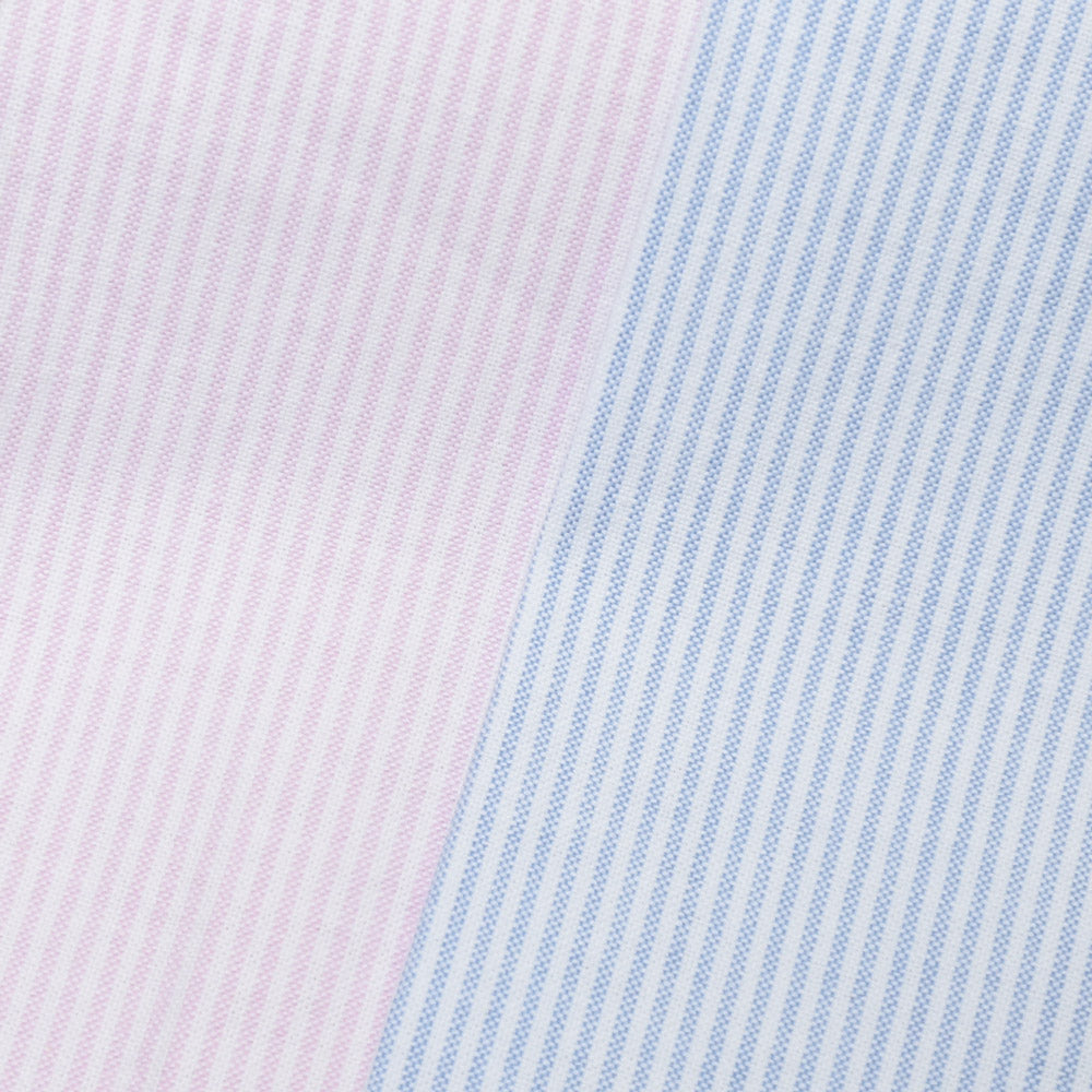 GLANSHIRT（グランシャツ） コットンオックスフォードロンドンストライプワイドカラーシャツ 81406