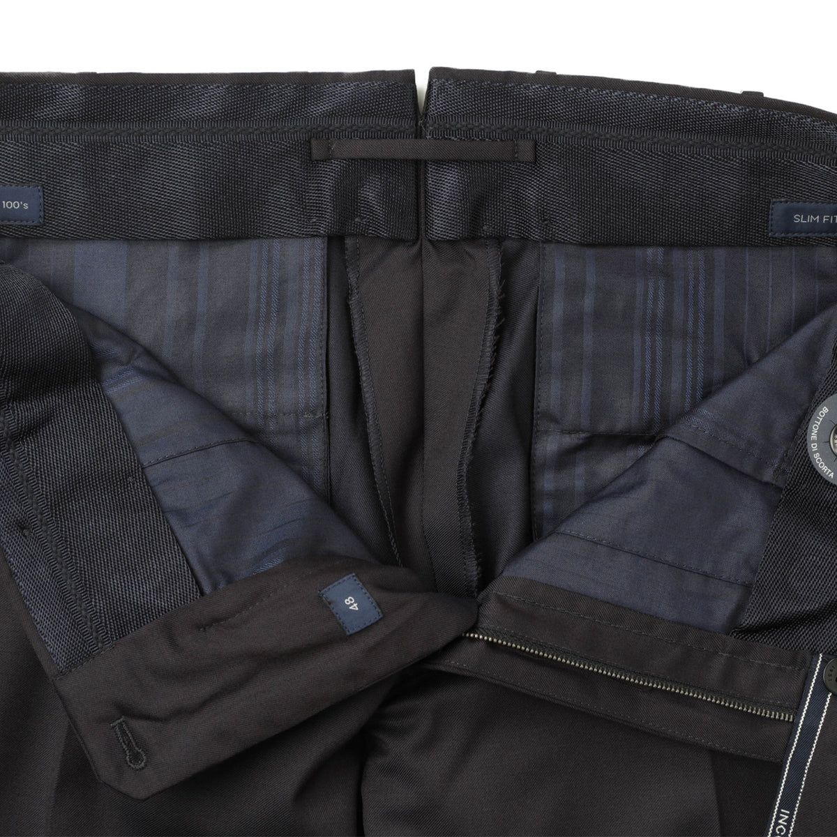 インコテックス / SUPER 100's SLIM FIT / ウール ツイル スラックスパンツ / 1T0035 1236A / 825(ネイビー)