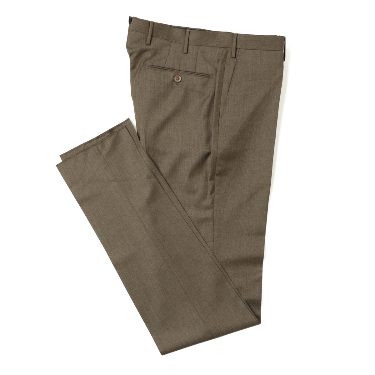 インコテックス / SUPER 100's SLIM FIT / ウール ツイル スラックスパンツ / 1T0035 1236A / 615(ブラウン)