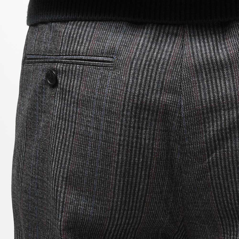 EGRETIQUE イグレティーク Open ウール チェック ノープリーツ シャーリング パンツ